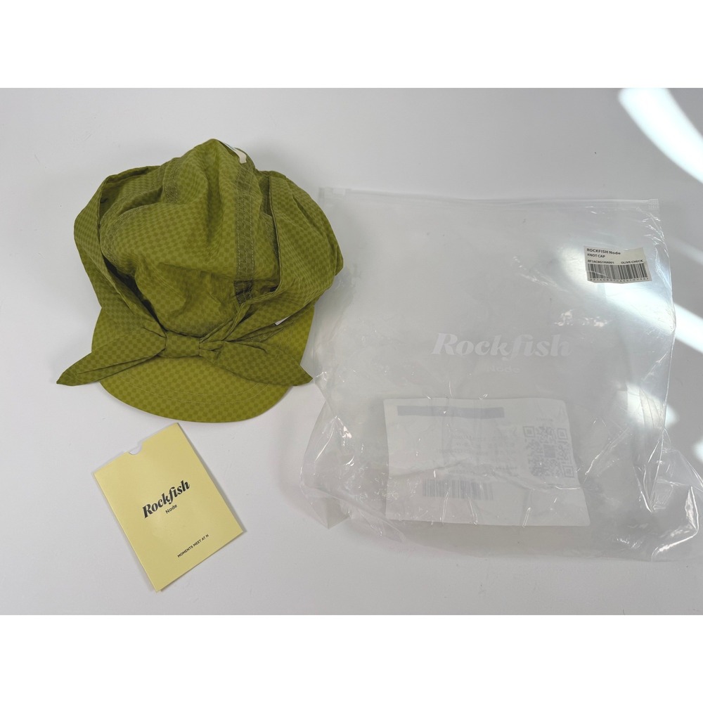 Rockfish Node Knot Cap Olive Check Nylon 5-Panel Bow Hat RF1ACBG1HA001